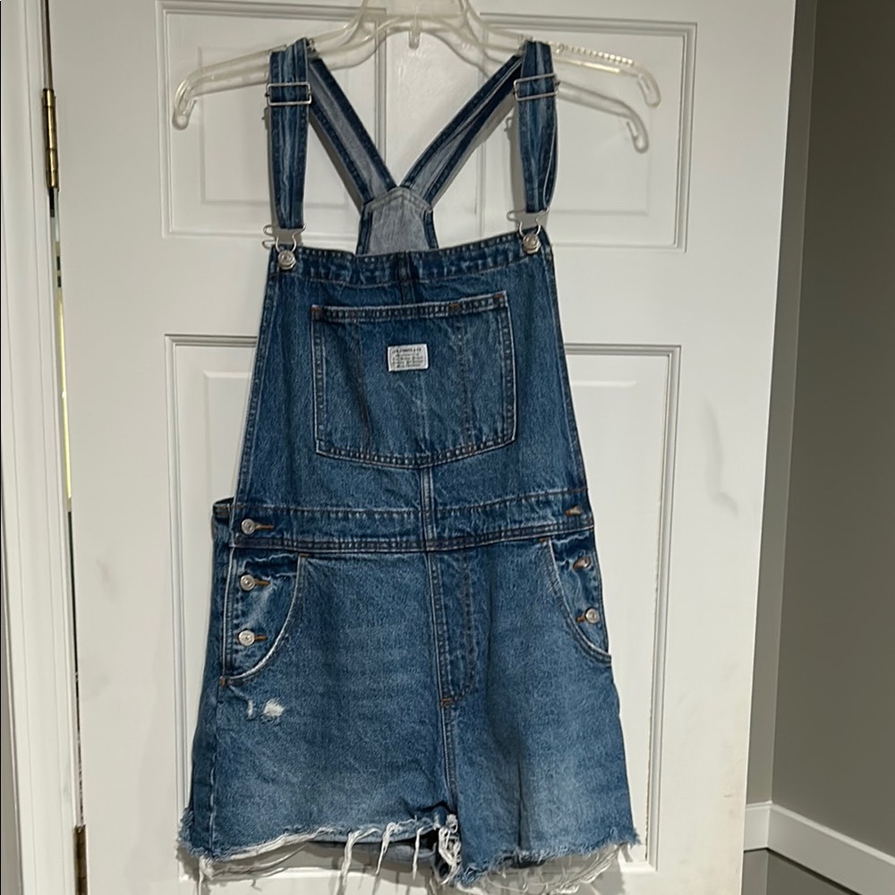Denim Overall Shorts